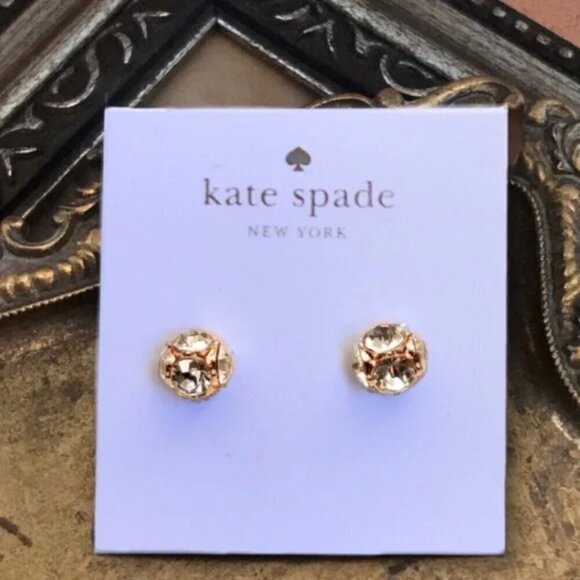 KATE SPADE • Rose Gold Lady Marmalade Crystal Earrings - Picture 3 of 4